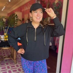 Lilly Pulitzer Lesha Popover Black Onyx Size XL